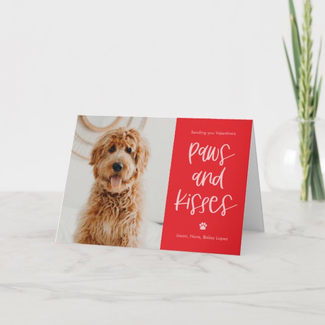 Paws Baisers Modifier la couleur Carte Saint-Valen (Devant)