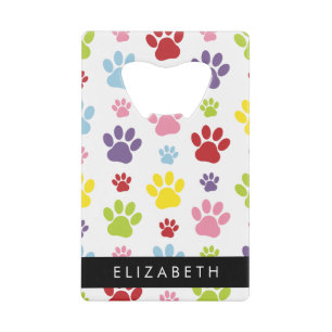 Paws Colorés, Motif Paw, Paws Chiens, Votre Nom