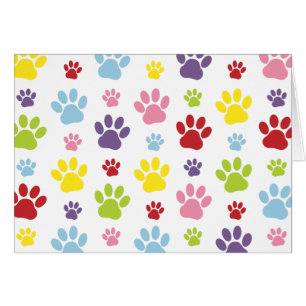 Paws colorés, Motif Paw, Paws de chien, Empreintes