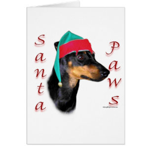 Paws de Manchester Terrier Père Noël