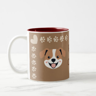 Paws for Coffee Two-Tone Coffee Mug