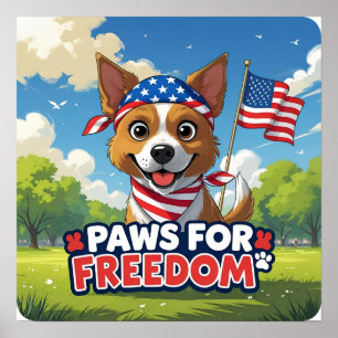Paws for Freedom 4 juillet Poster Téléchargement