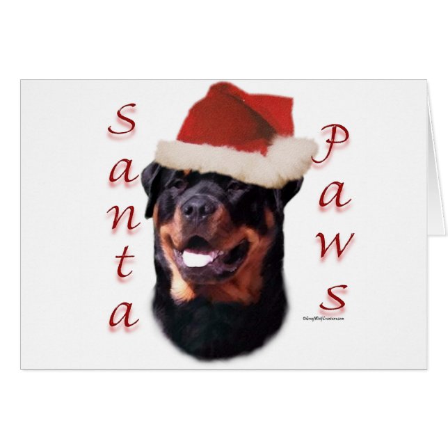 Paws Père Noël Rottweiler (Devant horizontal)