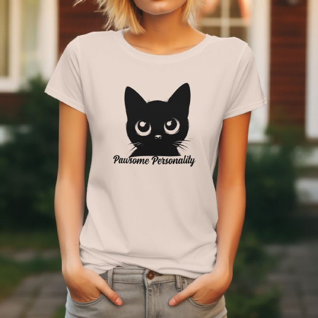 Pawsome Personnalité Chat T-Shirt - Amoureux de le (Créateur téléchargé)