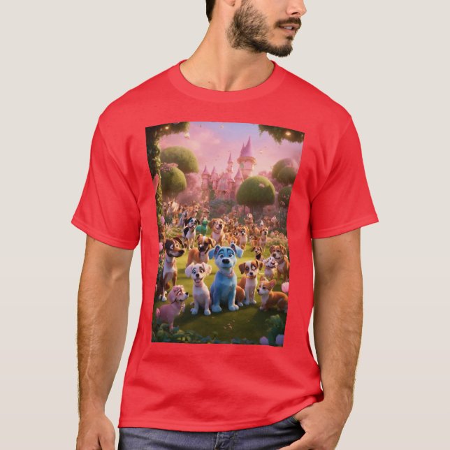 Pawsome Playtime : Dessins T-Shirt de chien de des (Devant)