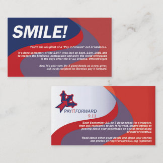 Payez-Le En Avant 911 Cartes De Sourire!