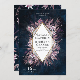 Pays art floral invitation mariage, invitation