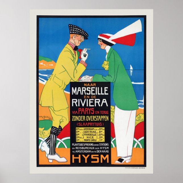 Pays-Bas Marseille Poster vintage 1913 (Devant)
