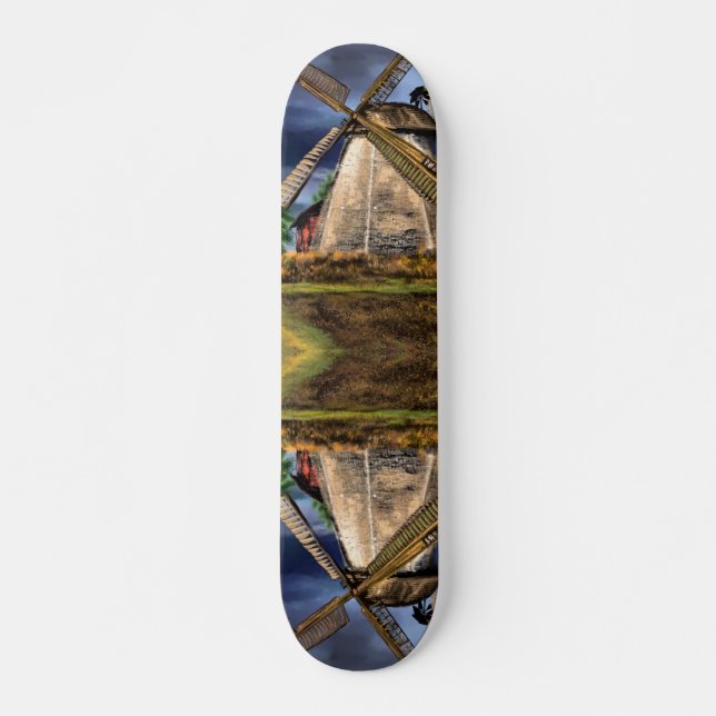 Pays-Bas Windmill Landcape Skateboard (Devant)