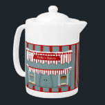 Pays Boulangerie Teapot<br><div class="desc">Cette théière de boulangerie Country présente mon art dessiné à la souris. Cette théière fait une merveilleuse idée cadeau cette saison de vacances!</div>