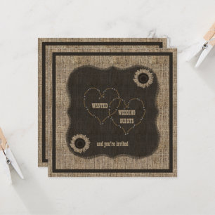 Pays Burlap Western Faire-part de mariage