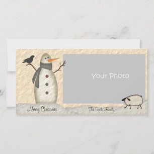 Pays Carte photo de vacances Snowman