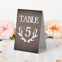Pays chic bois mariage numéro de table signes de t