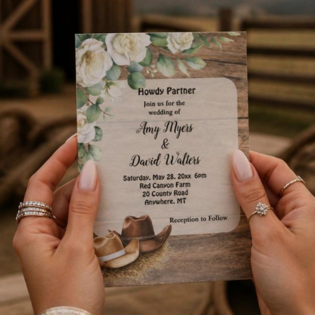 Pays Cowboy Western Faire-part de mariage (Créateur téléchargé)