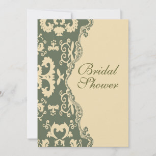 Pays Damask vintage nuptiale douche Invitation