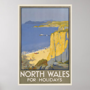 Pays de Galles du Nord pour les vacances affiche d