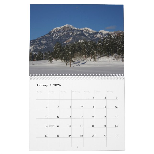Pays de Pagosa de calendrier du Colorado 2012 - (Jan 2026)