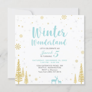 Pays des merveilles d'hiver - Invitation d'anniver