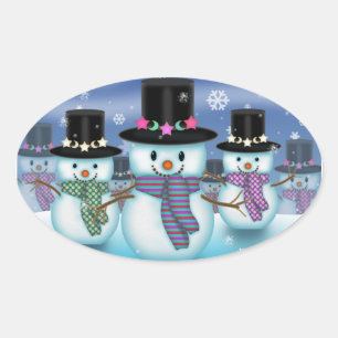 Pays des Stickers de Noël des Snowmen