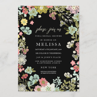 Pays Floral Garden Fête des mariées Invitation