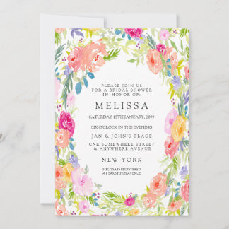 Pays Floral Garden Fête des mariées Invitation