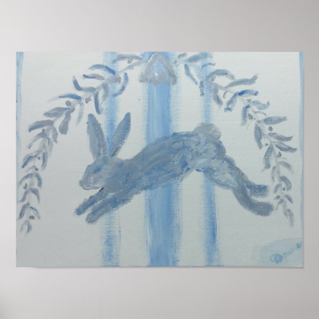 Pays Français Lapin Rabbit Art Imprimer Poster (Devant)