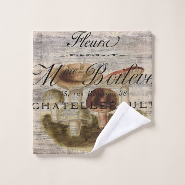 pays français rustique conte de fées bois champign (Gant de toilette)