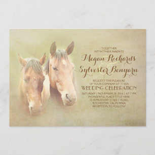 pays mariage rustique invitation avec couple de ch