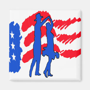 PAYS OCCIDENTAL DANSER CADEAU MAGNET