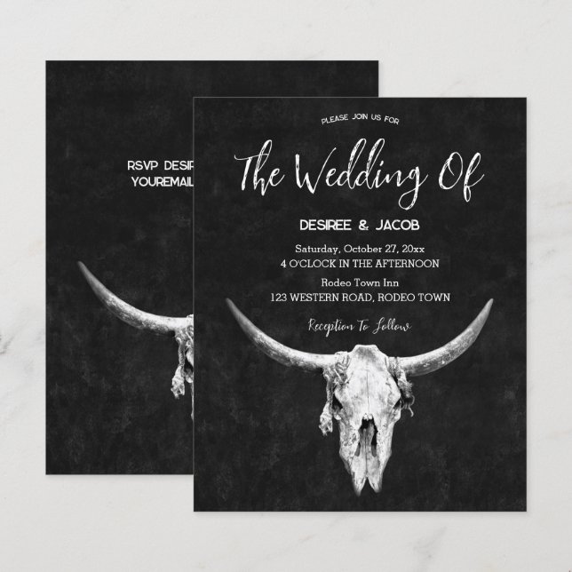 Pays Ouest - Noir et Blanc - Budget du crâne taure (Devant / Derrière)