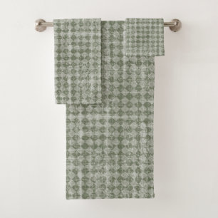 Pays primitif Olive Green Diamond Check