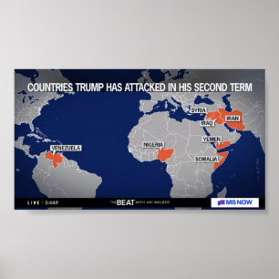 Pays que Trump a attaqués Affiche de sa 2e mandatu