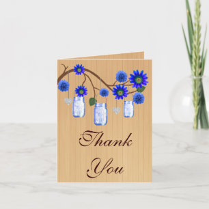 Pays Russe Bleu Mason Carte de remerciements jarre