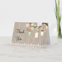 Pays Russe Mason Jar Carte de remerciements