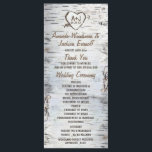 Pays Rustic Birch Tree Bark Programmes de mariage<br><div class="desc">Country Rustic Birch Tree Bark Wedding Programs - présente un arrière - plan d'écorce de bouleau avec un coeur que vous pouvez "graver" les initiales sur l'avant et l'arrière. Voir les produits correspondants ci-dessous.</div>