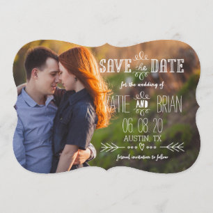 Pays rustique cartes Save The Date