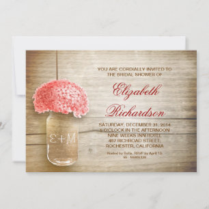 pays rustique mason jar nuptiale invitation