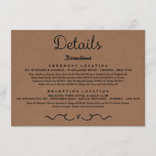 Pays rustique Papier d'emballage de la carte