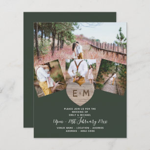 Pays Rustique Photo Carved Heart Monogramme Mariag