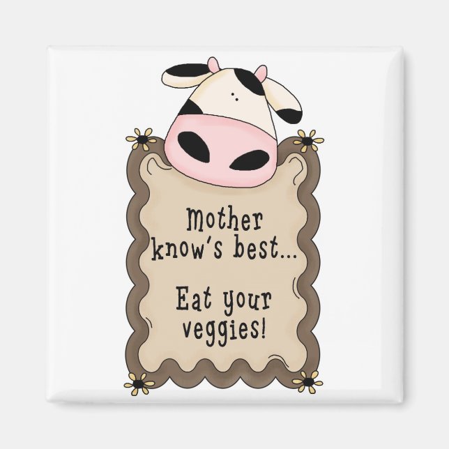 Pays Silencieux Fun Cow Fridge Magnet (Devant)