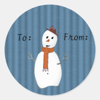 Pays Snowman - Étiquettes cadeaux