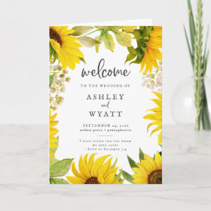Pays Sunflower Programme de mariage plié
