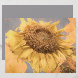 Pays Tournesol Géant Jaune Gris Art Découpage