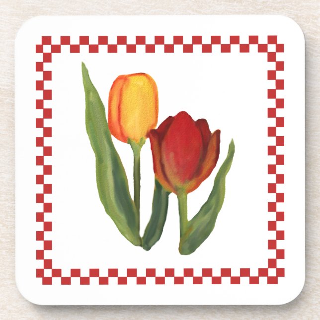 Pays Tulipes Dessous de verre de liège (Devant)