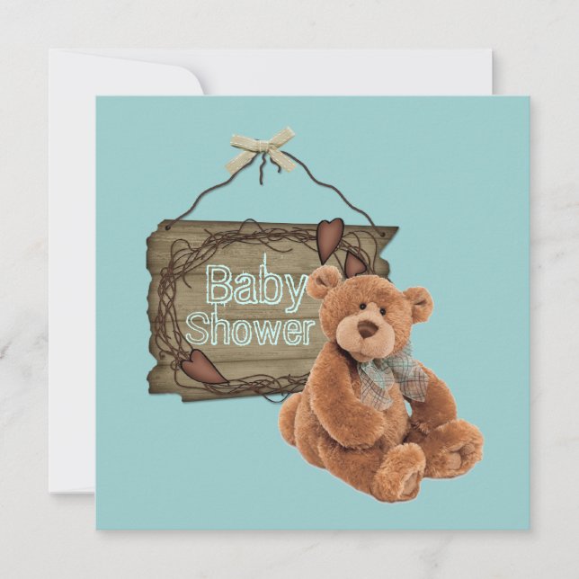 Pays Vintage Tea Party Baby shower Invitation (Devant)