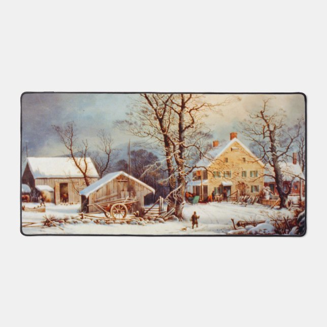 Pays vintage Vacances hiver Scène de Noël (Recto)