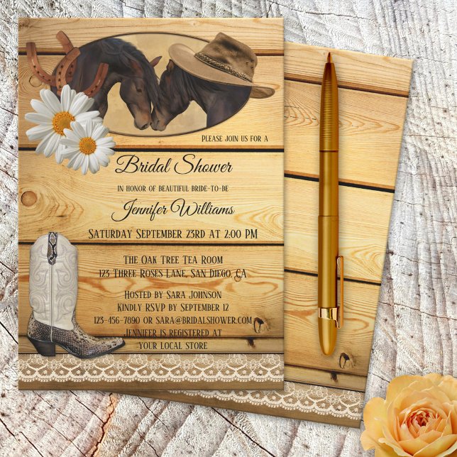Pays Western Chevaux Bridal Show Invitation (Créateur téléchargé)