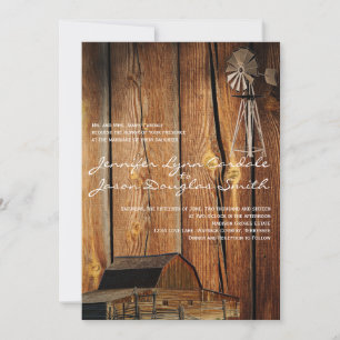 Pays Windmill Grange Wood Wedding Invitations