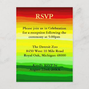Paysage abstrait coloré - carte postale de RSVP