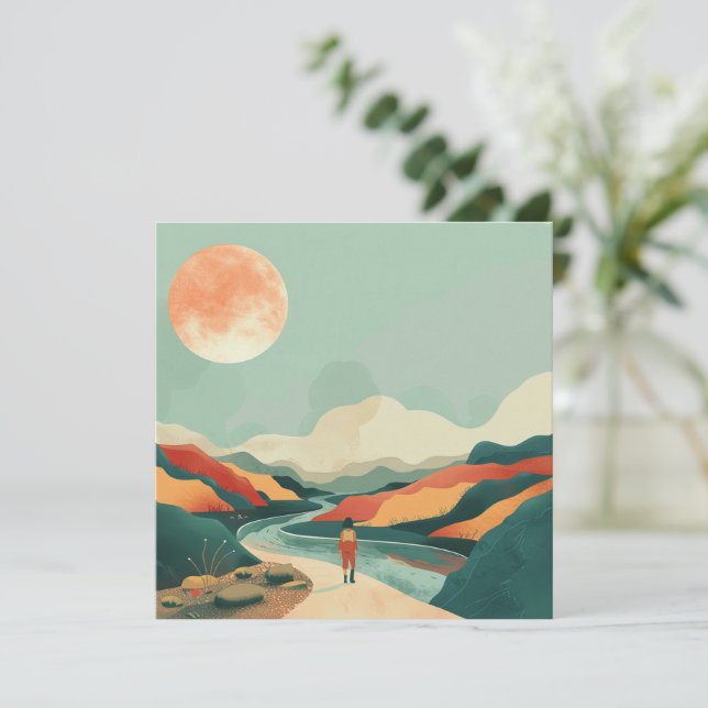 Paysage Abstrait de Boho (14) (Debout devant)